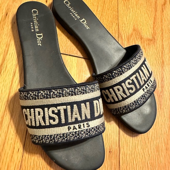 39 Christian dior dway slides sandals deep blue navy - Picture 8 of 11